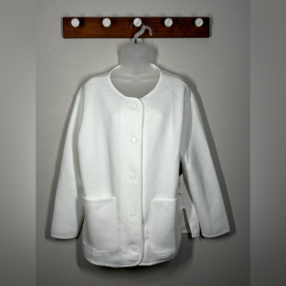 Weekend Routine Zac & Rachel Quilted Cloud Dancer Jacket Size Womens Large